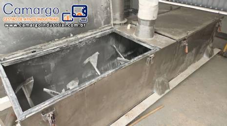 Misturador de pás em aço inox 1.500 kg Bom Sucesso