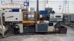 Injetora para potes PS e tampas 80 toneladas Himaco com chiller Refrisat