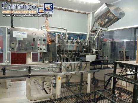 Envasadora rotativa inox com 30 bicos CompoMaq com tampadora