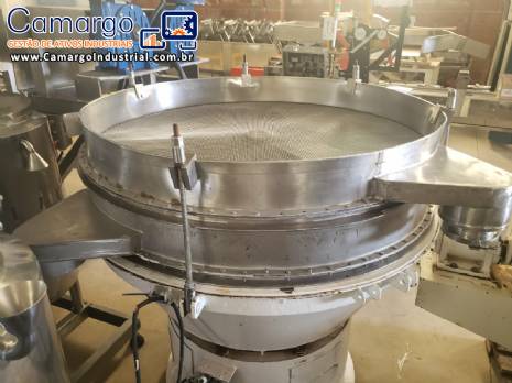 Peneira vibratória em aço inox circular 2 estágios MVL