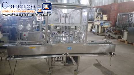 Envasadora linear com 6 pist�es inox 316 Erli