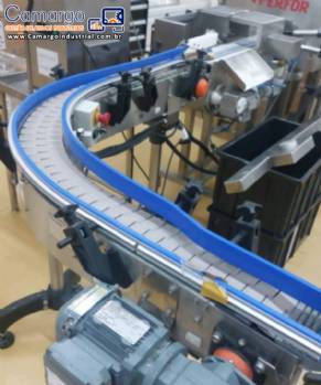 Esteira curva transportadora modular Divamaq